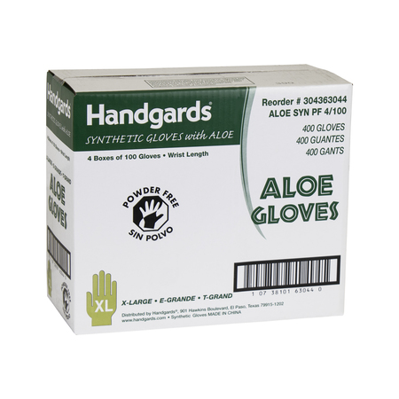 HANDGARDS Handgards Aloe Powder Free Extra Large Synthetic Gloves, PK400 304363044